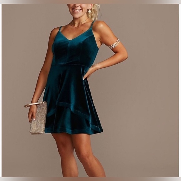 Xtraordinary Dresses & Skirts - NEW Velvet Teal Dress